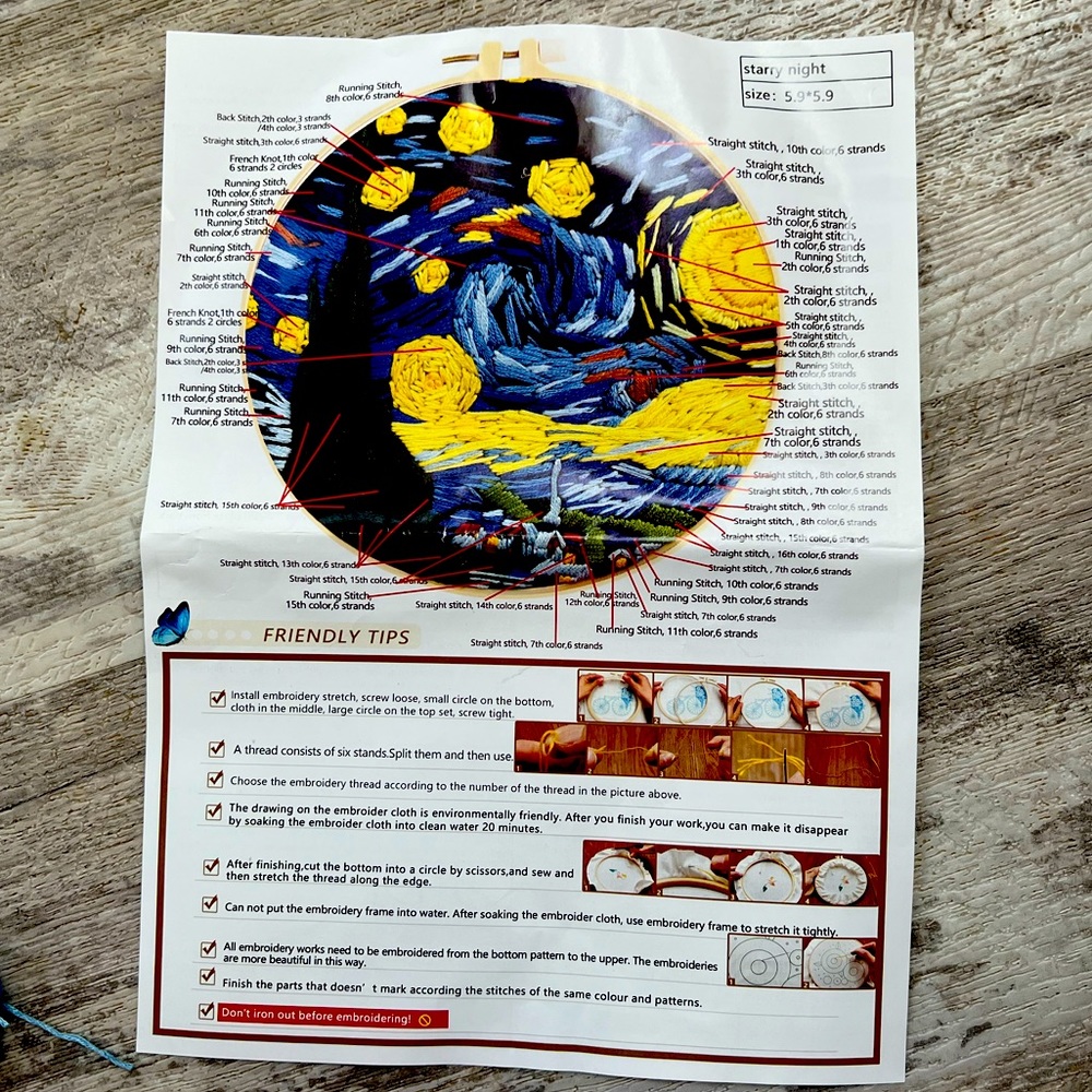Starry Night cross stitch